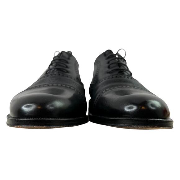 MEZLAN Florence Leather Oxford Dress Shoes in Black Men’s 8.5W Cap Toe Handmade main image 6